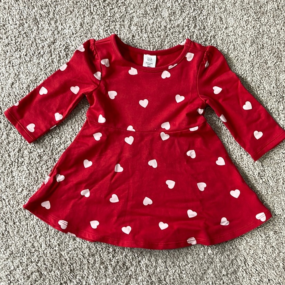Baby Gap 12-18 months - red heart dress
